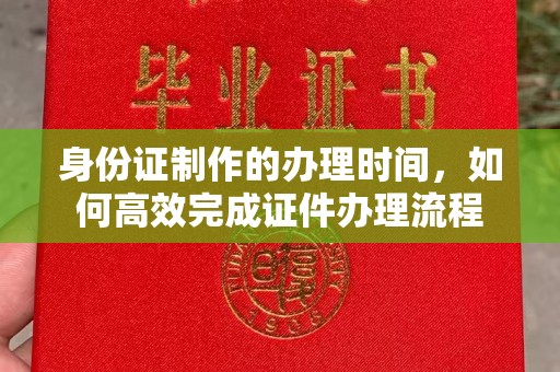 沈北新区身份证制作的办理时间，如何高效完成证件办理流程